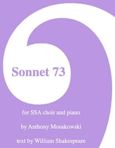 Sonnet 73 SSA choral sheet music cover